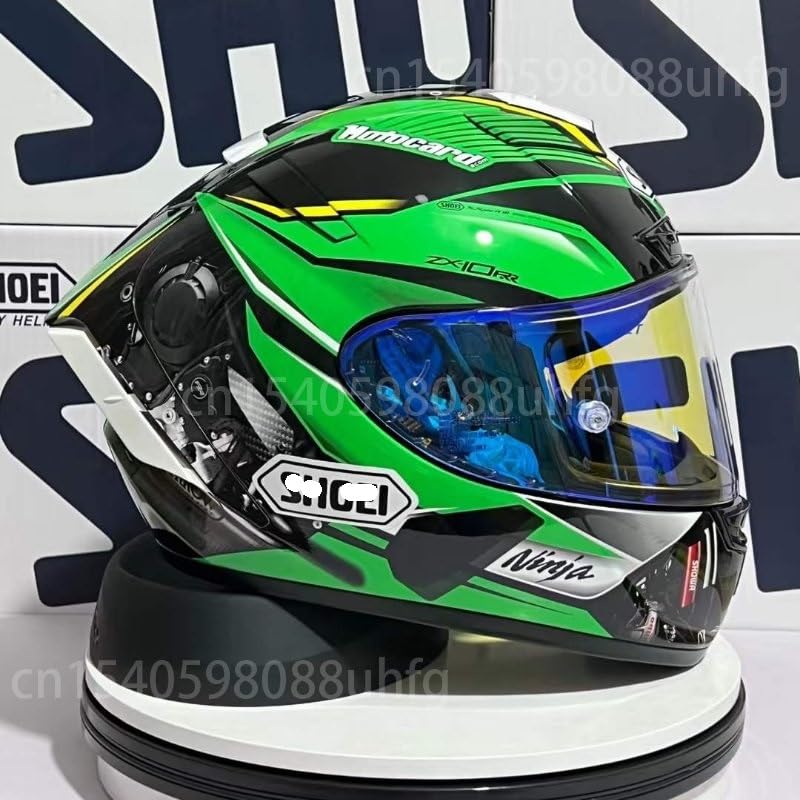 趣味・スポーツ・実用 The Motorcycle Helmet Full-face helmet X-Spirit III ZX-10RR green helmet solid X-14